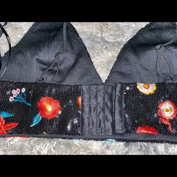 Forever 21 Sequin Floral Bralette - Picture 3 of 6